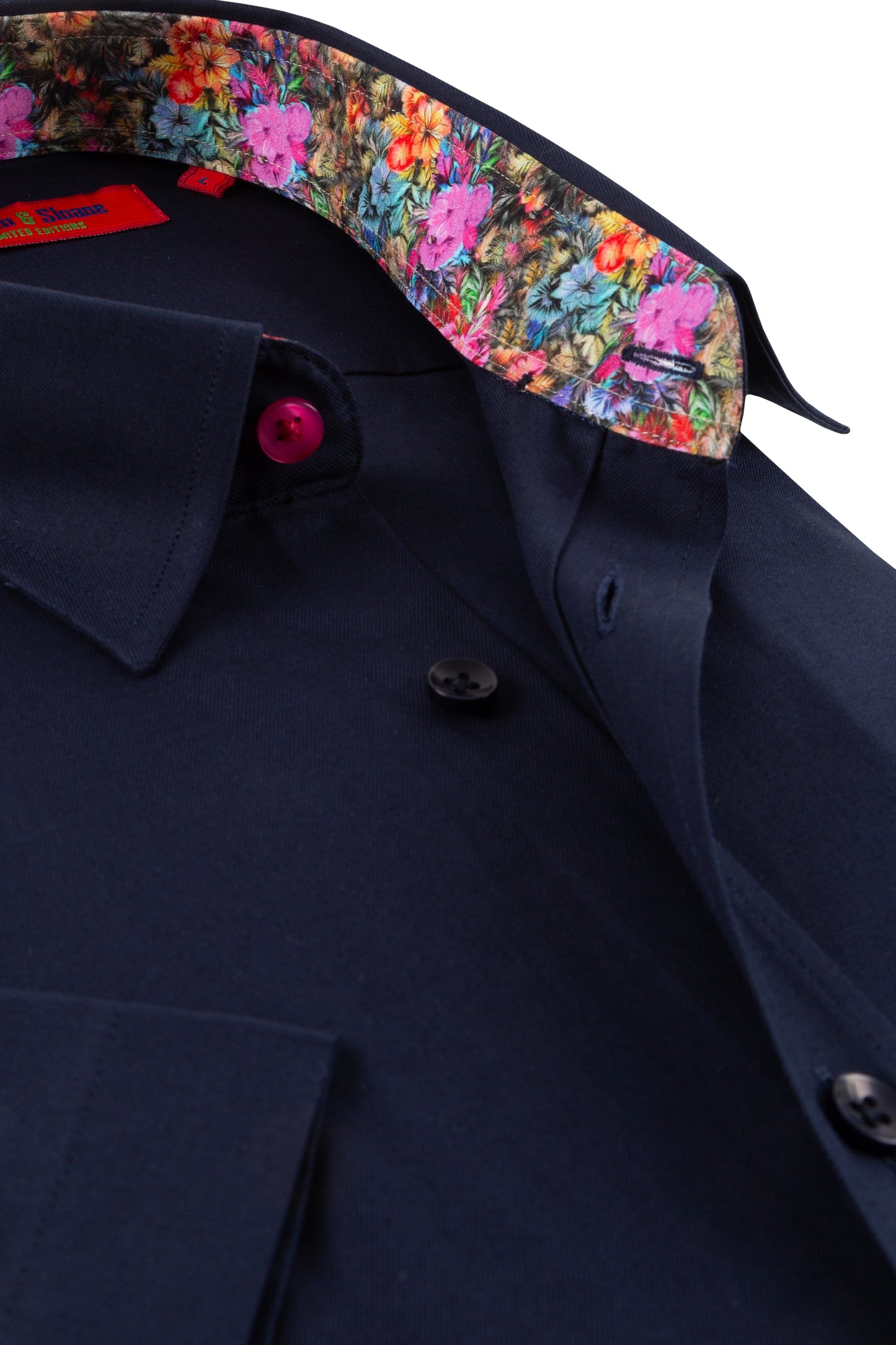 High Quality Men's Navy Shirt with Lining Detail