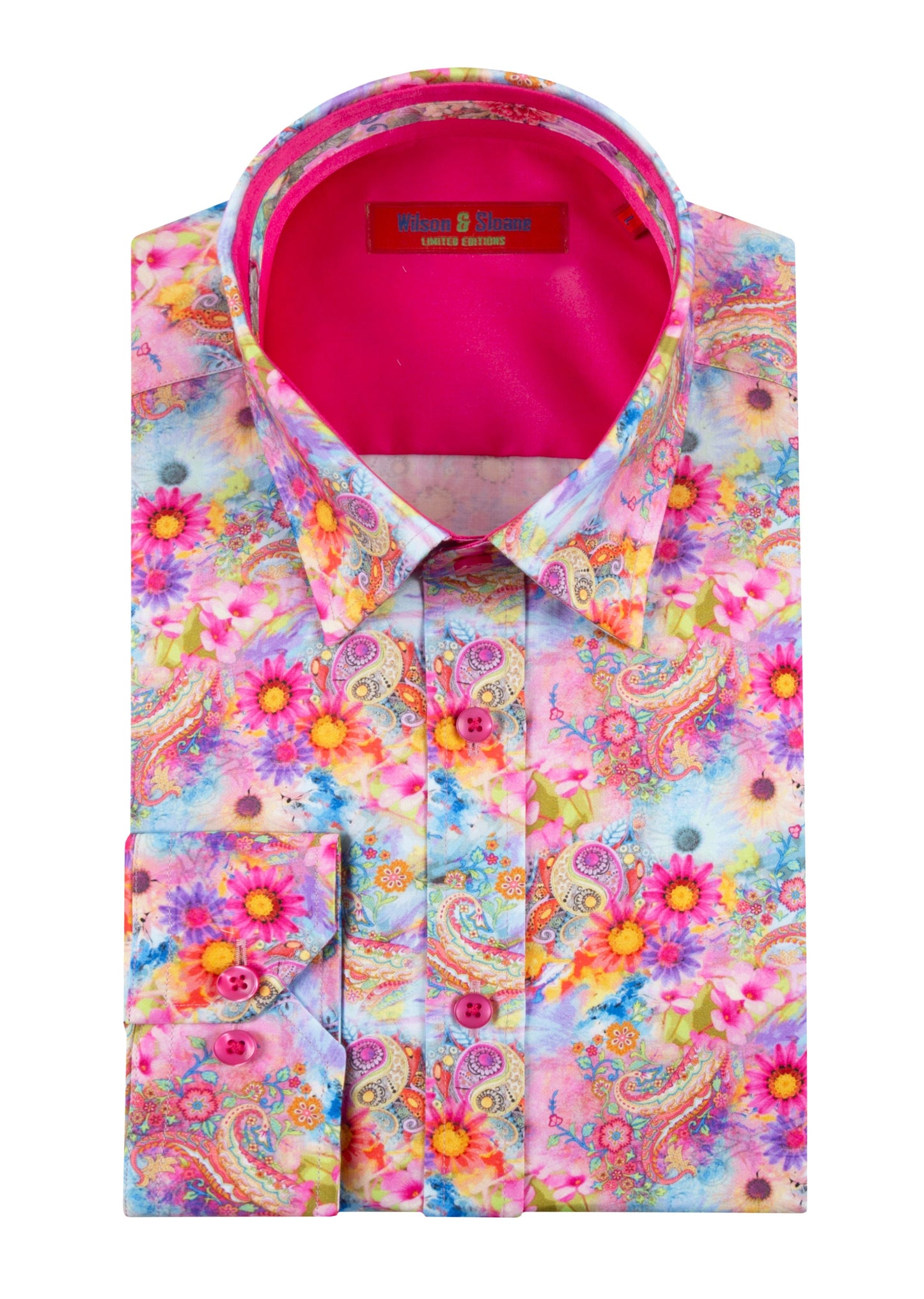 Pink Paisley Floral Shirt