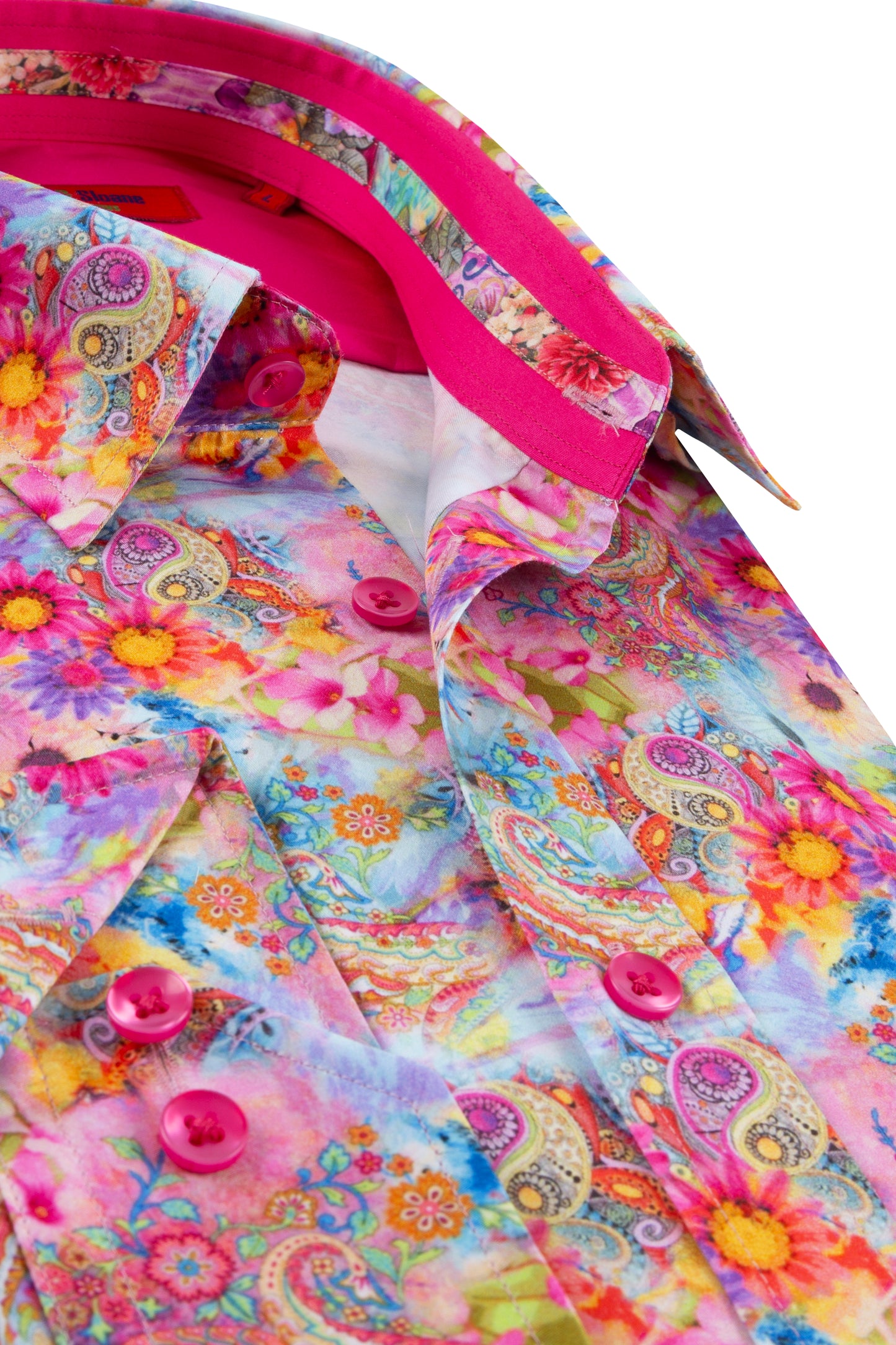 Pink Paisley Floral Shirt