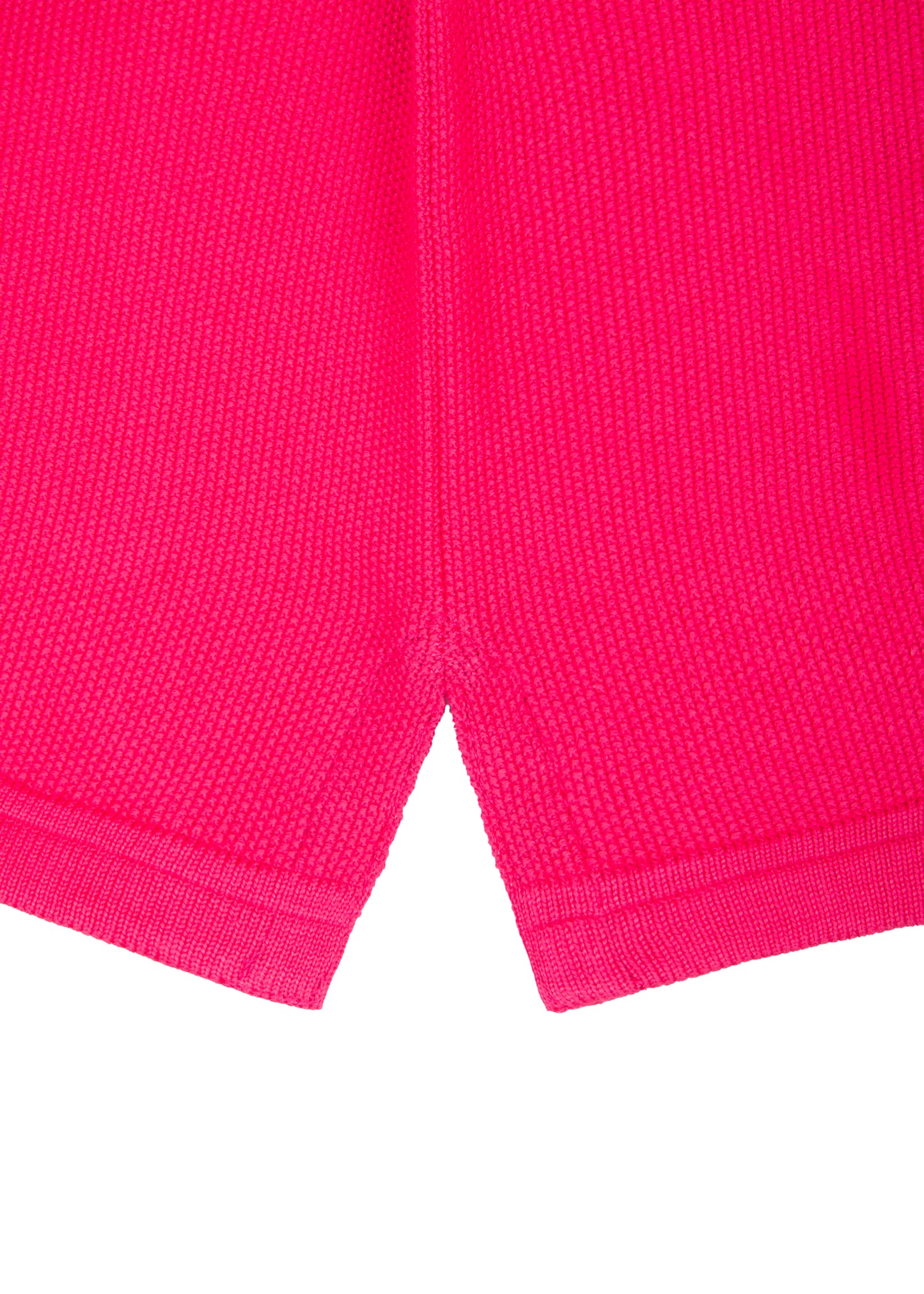 Fuchsia Hitch Polo Neck Quarter-Zip Short Sleeve Top
