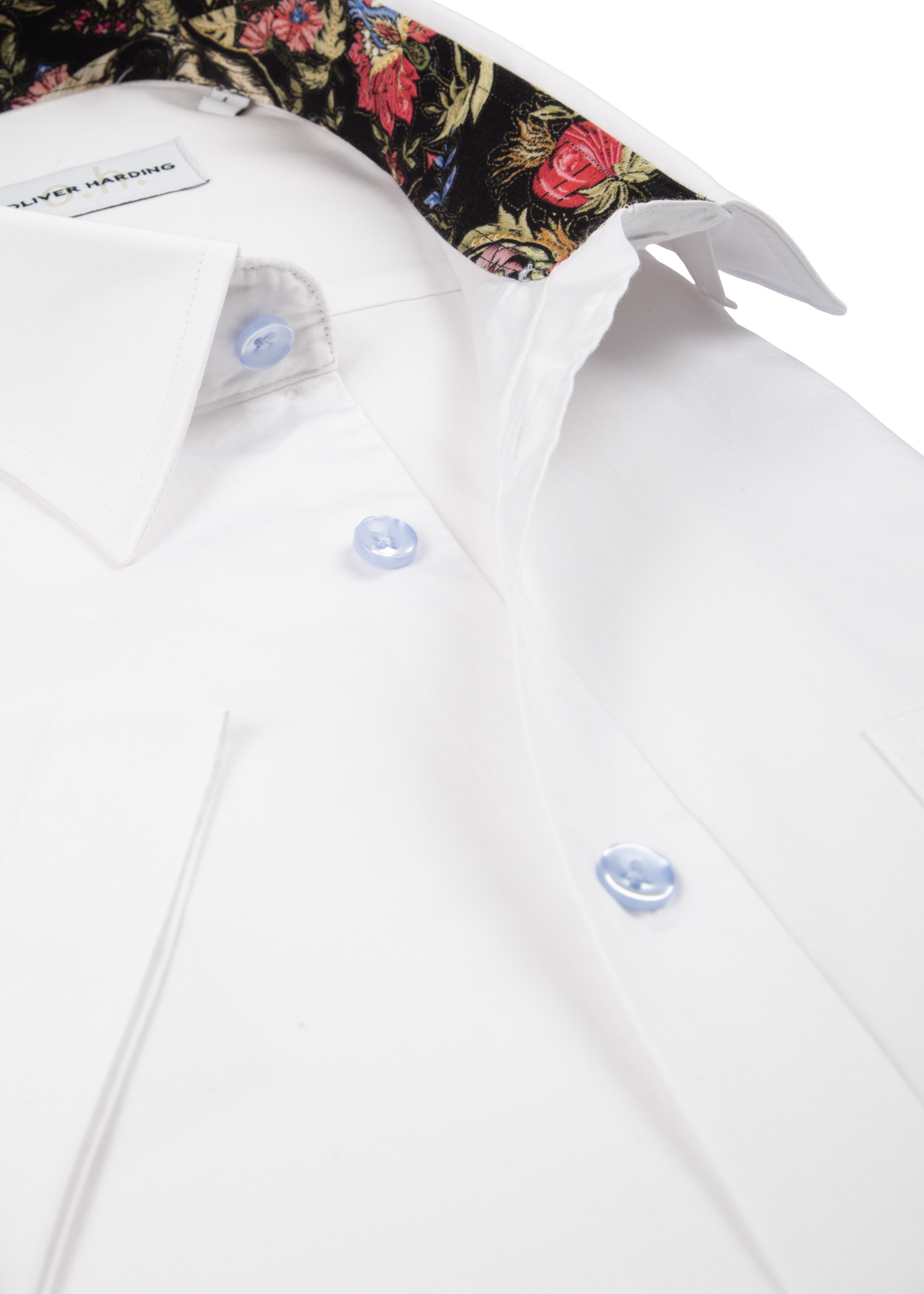 Men's 100% Cotton White Short Sleeve Oxford Button-Down Collar Shirt