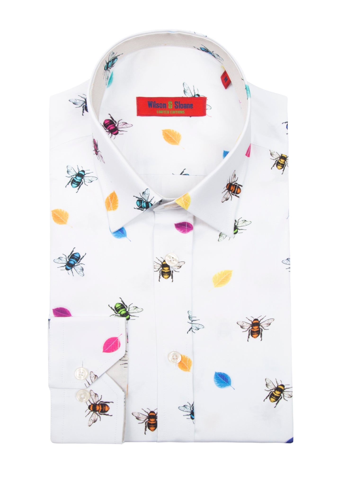 White Bee Print Shirt