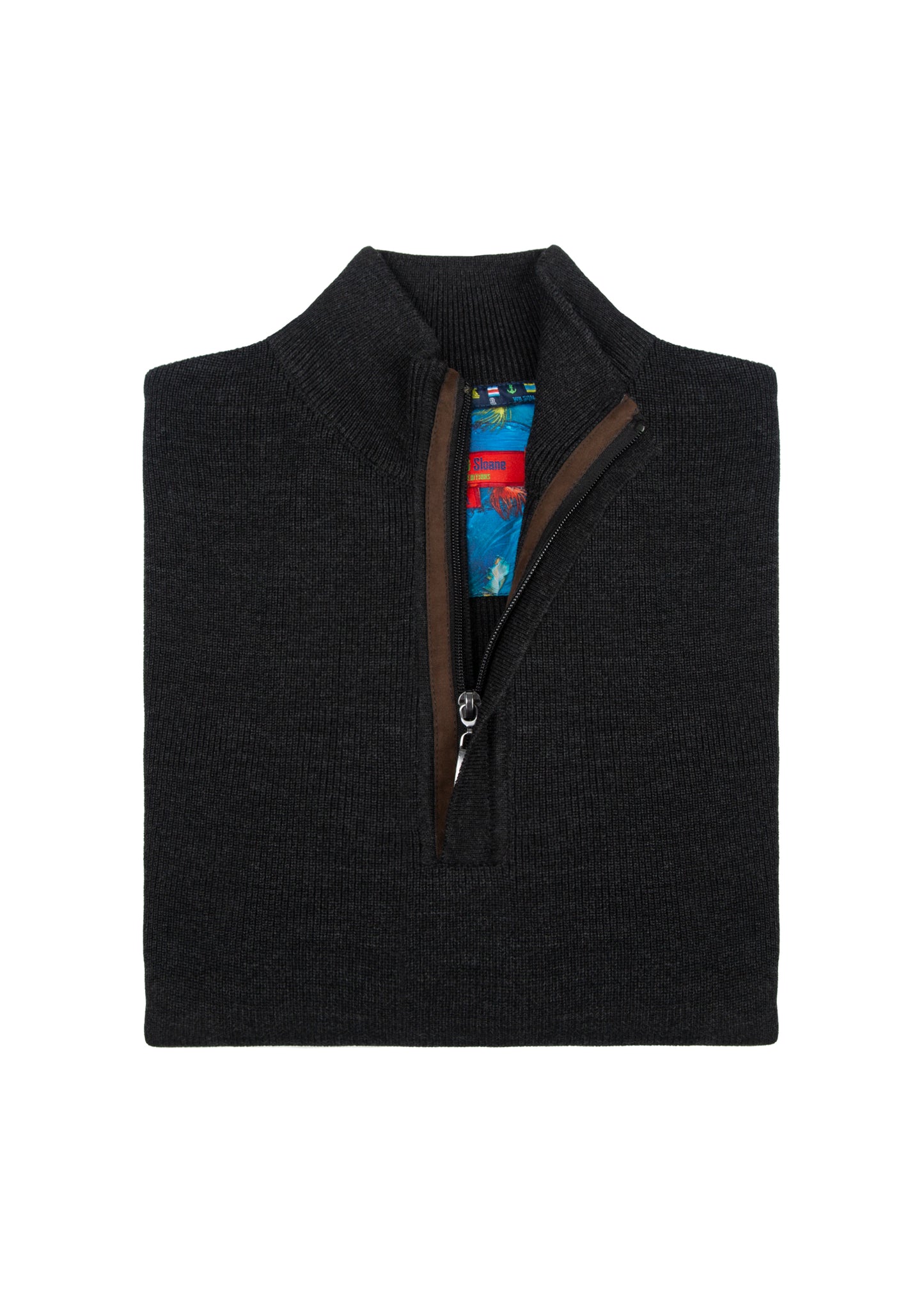 Men's Wool Ottoman Quarter-Zip Jumper
