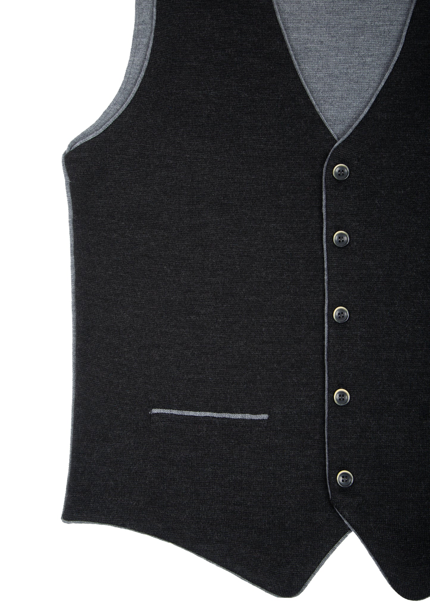 Charcoal Knitted Waistcoat