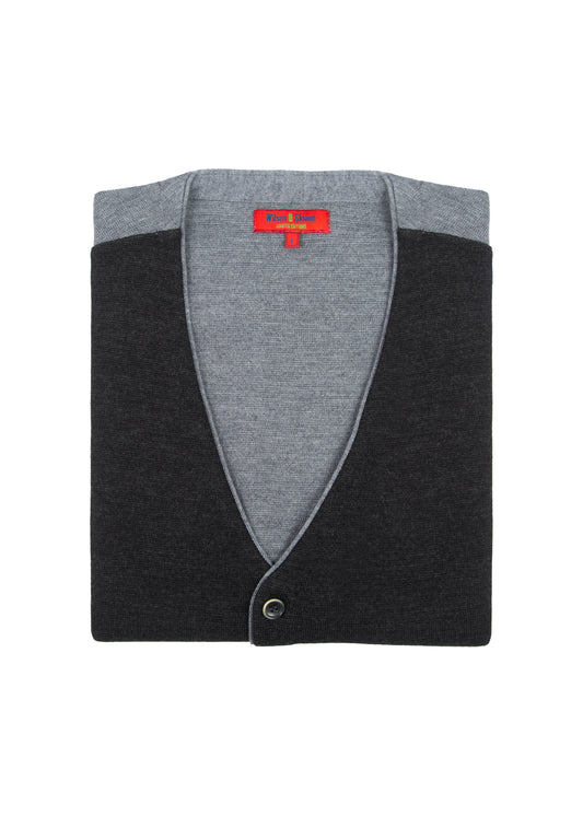 Charcoal Knitted Waistcoat