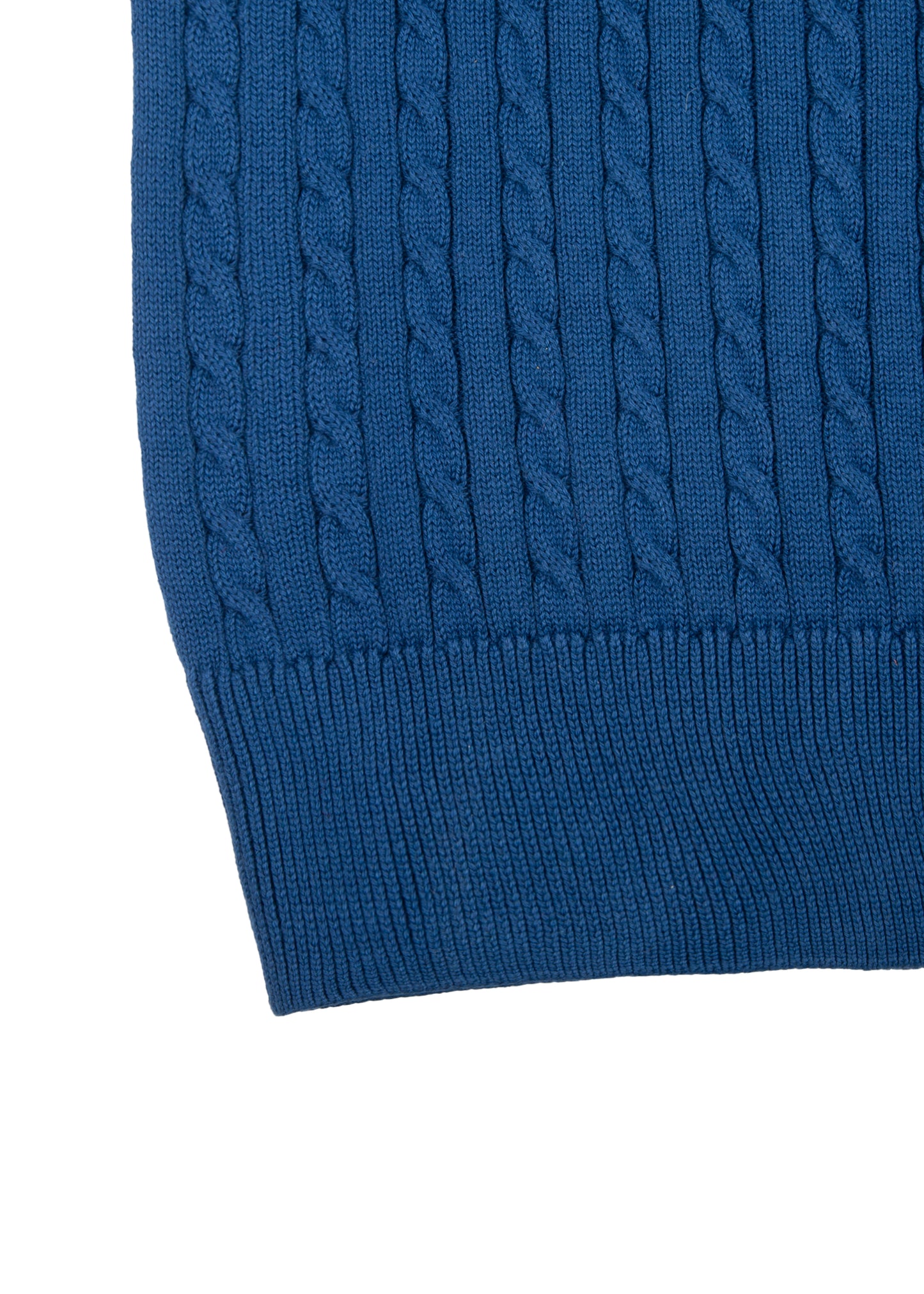 Men's 100% Cotton Ink Cable Knit Crew Neck Jumper