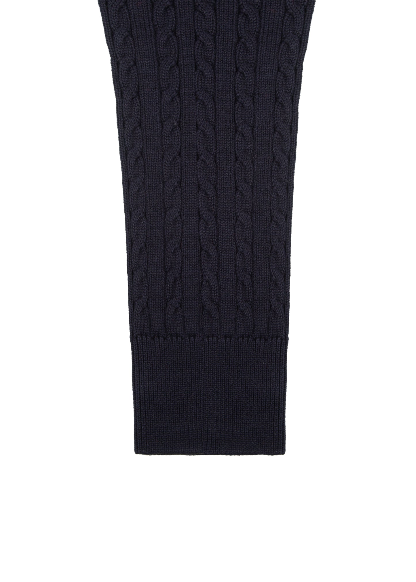 Men's 100% Cotton Navy Cable Knit Crew Neck Jumper