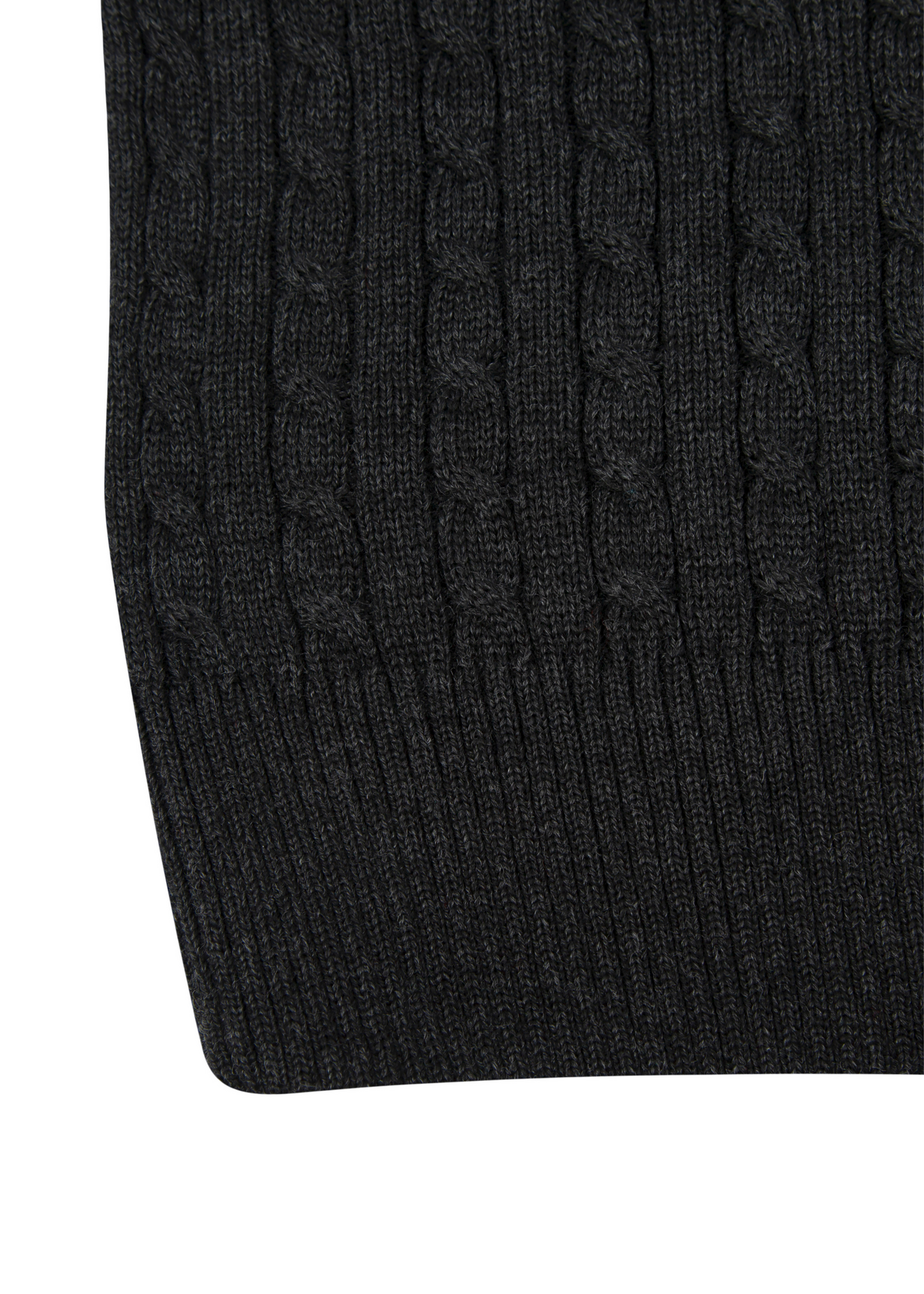 Charcoal Mildura Cable Knit Quarter-Zip Jumper