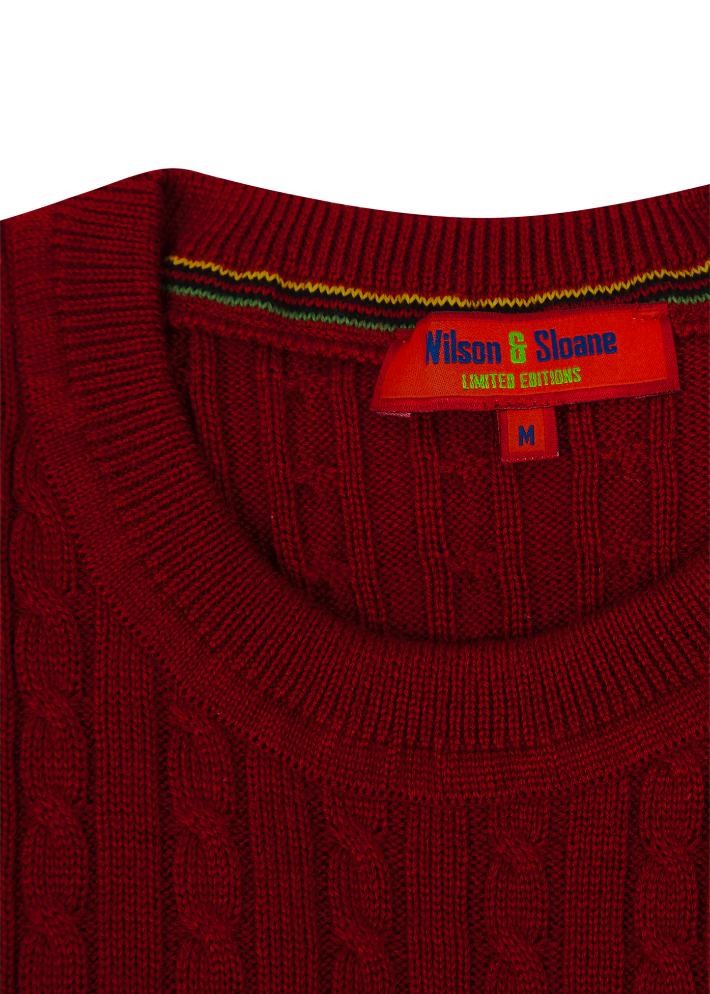 Claret Mildura Cable Knit Crew Neck Jumper