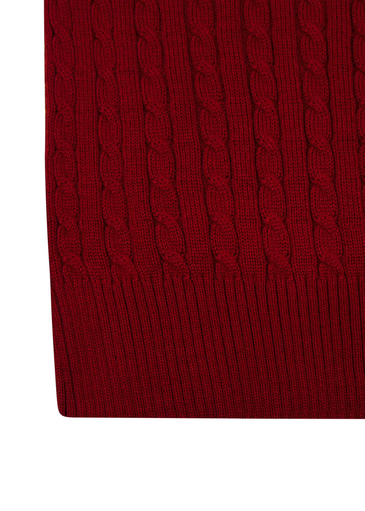 Claret Mildura Cable Knit Crew Neck Jumper