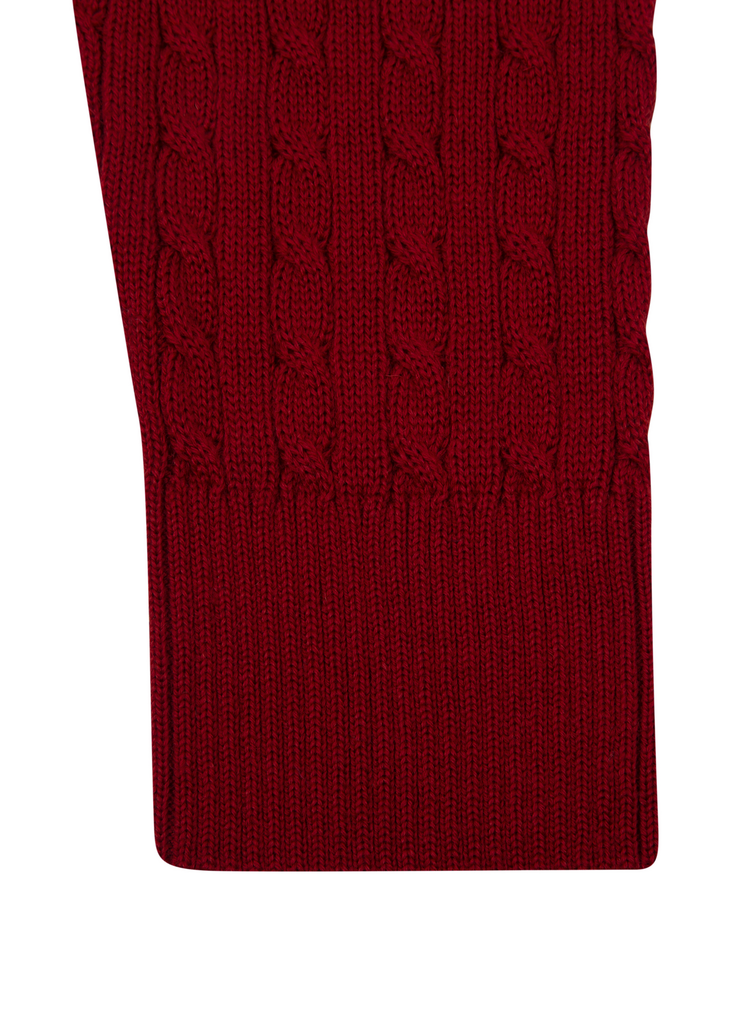 Claret Mildura Cable Knit Quarter-Zip Jumper