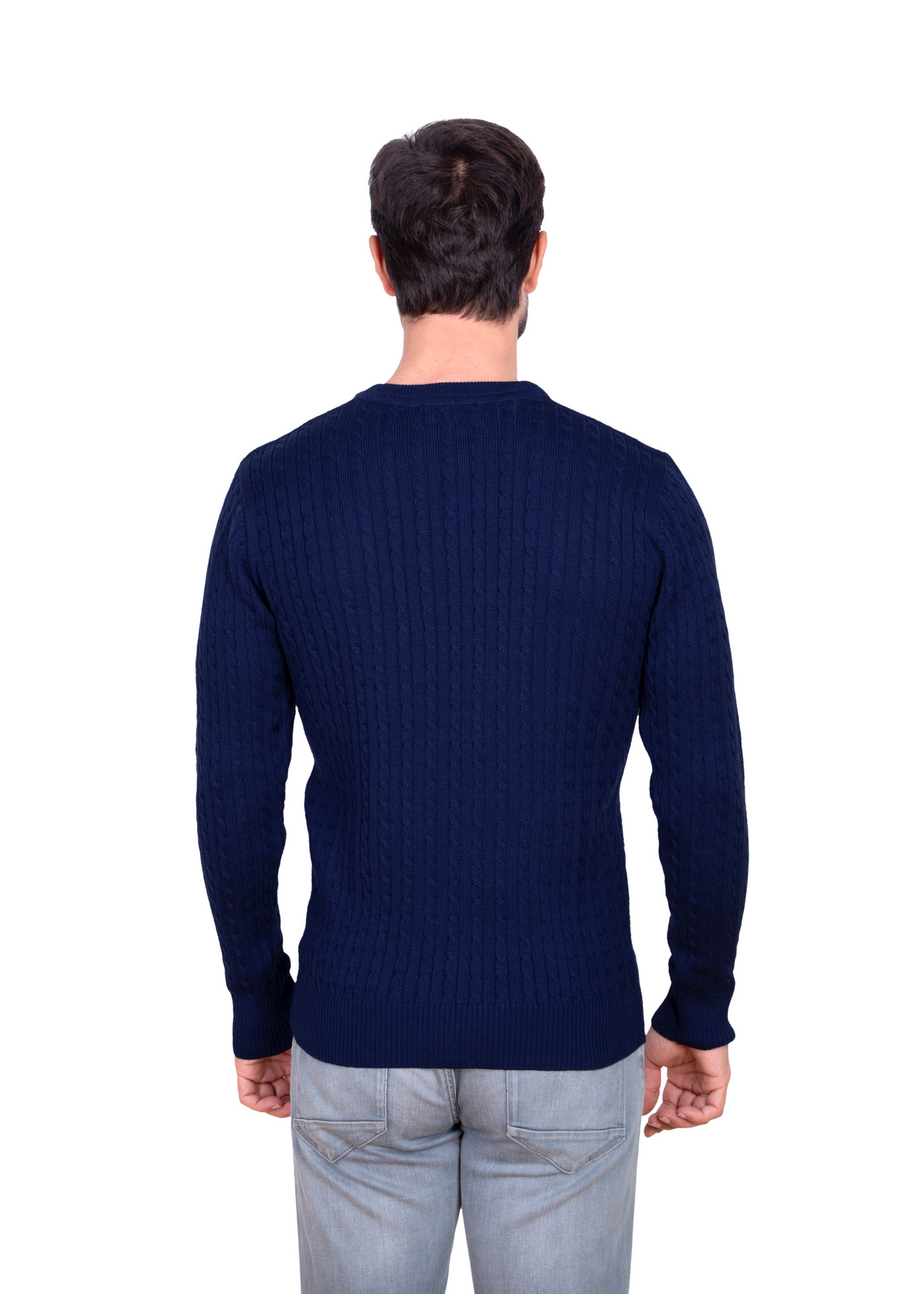 Ink Mildura Cable Knit Crew Neck Jumper