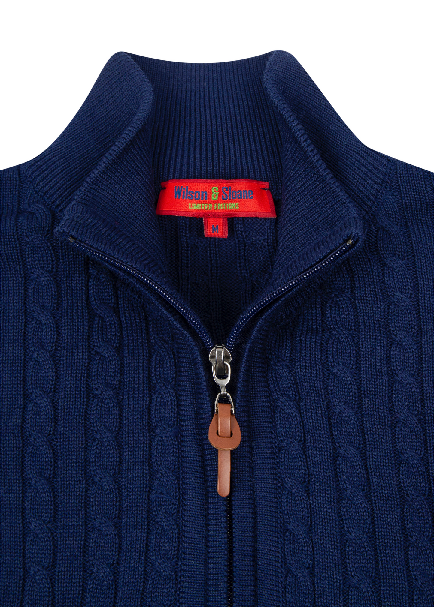 Ink Mildura Cable Knit Quarter-Zip Jumper