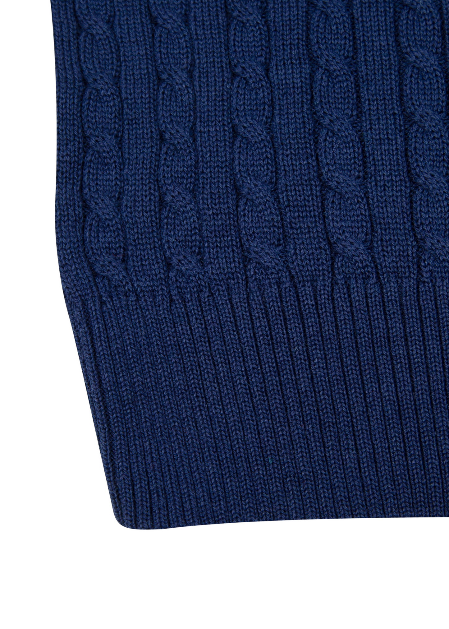 Ink Mildura Cable Knit Quarter-Zip Jumper