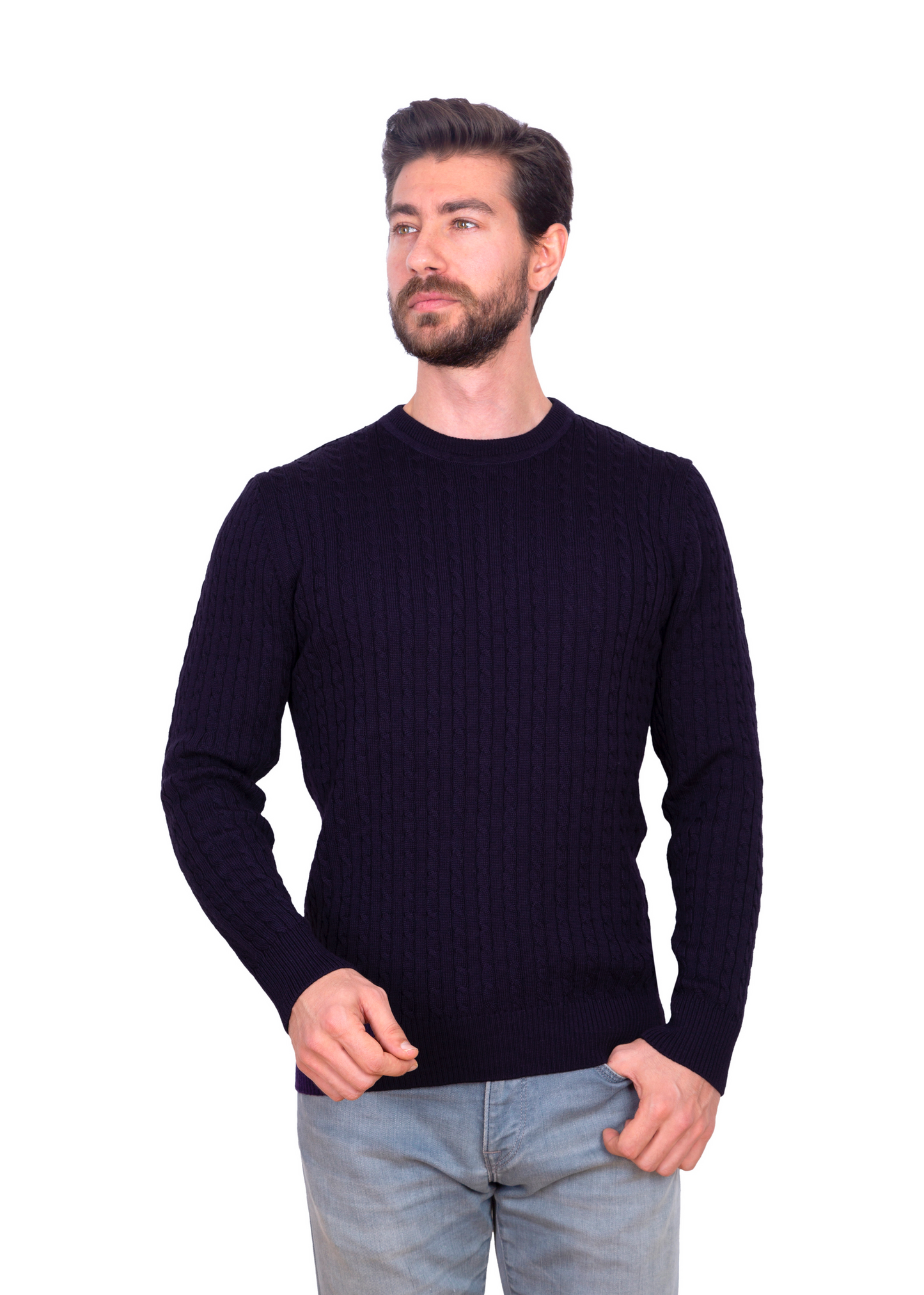 Mulberry Mildura Cable Knit Crew Neck Jumper