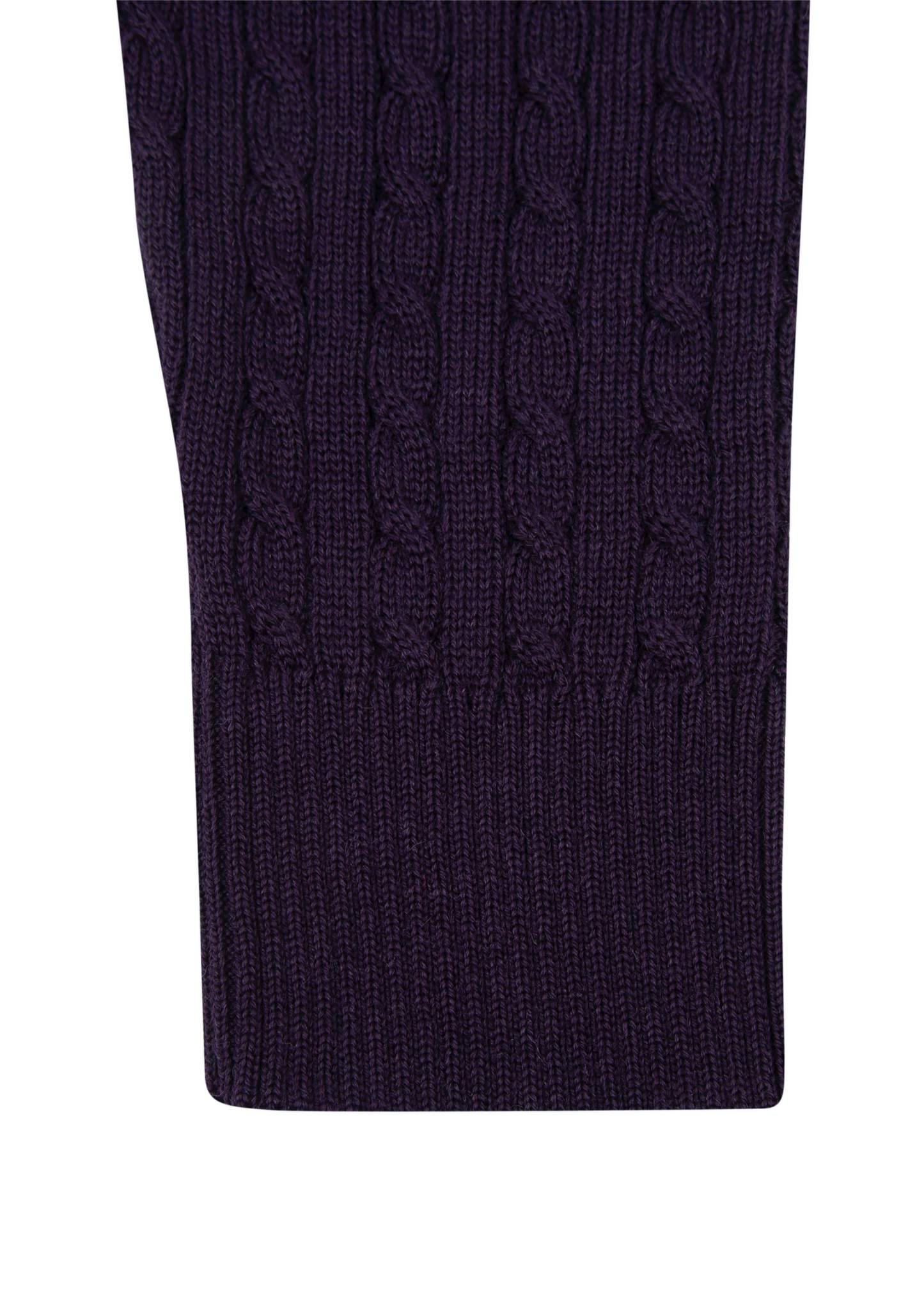 Men's Claret Red Mildura Wool Cable Knit Quarter-Zip Jumper