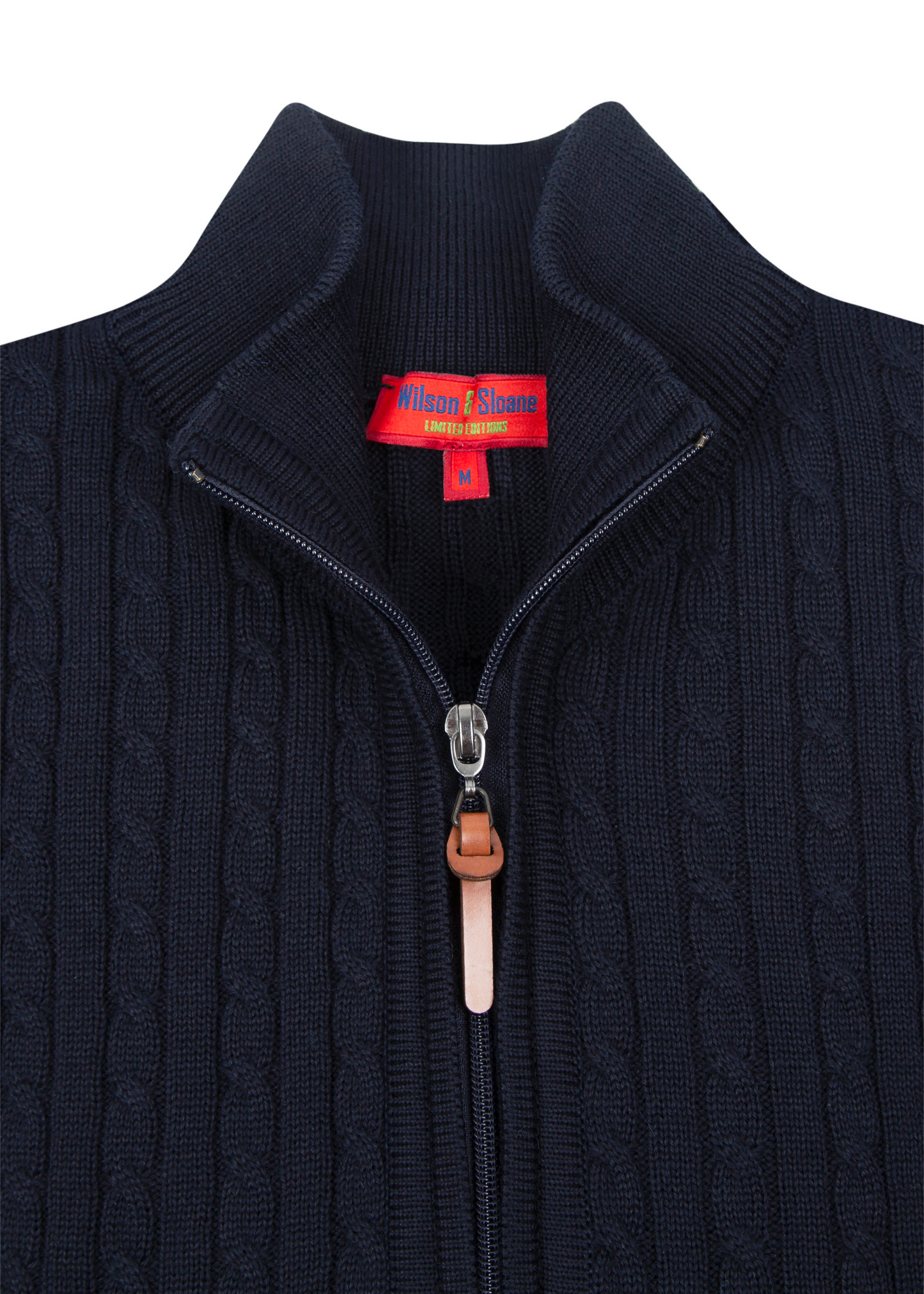 Claret Mildura Cable Knit Quarter-Zip Jumper