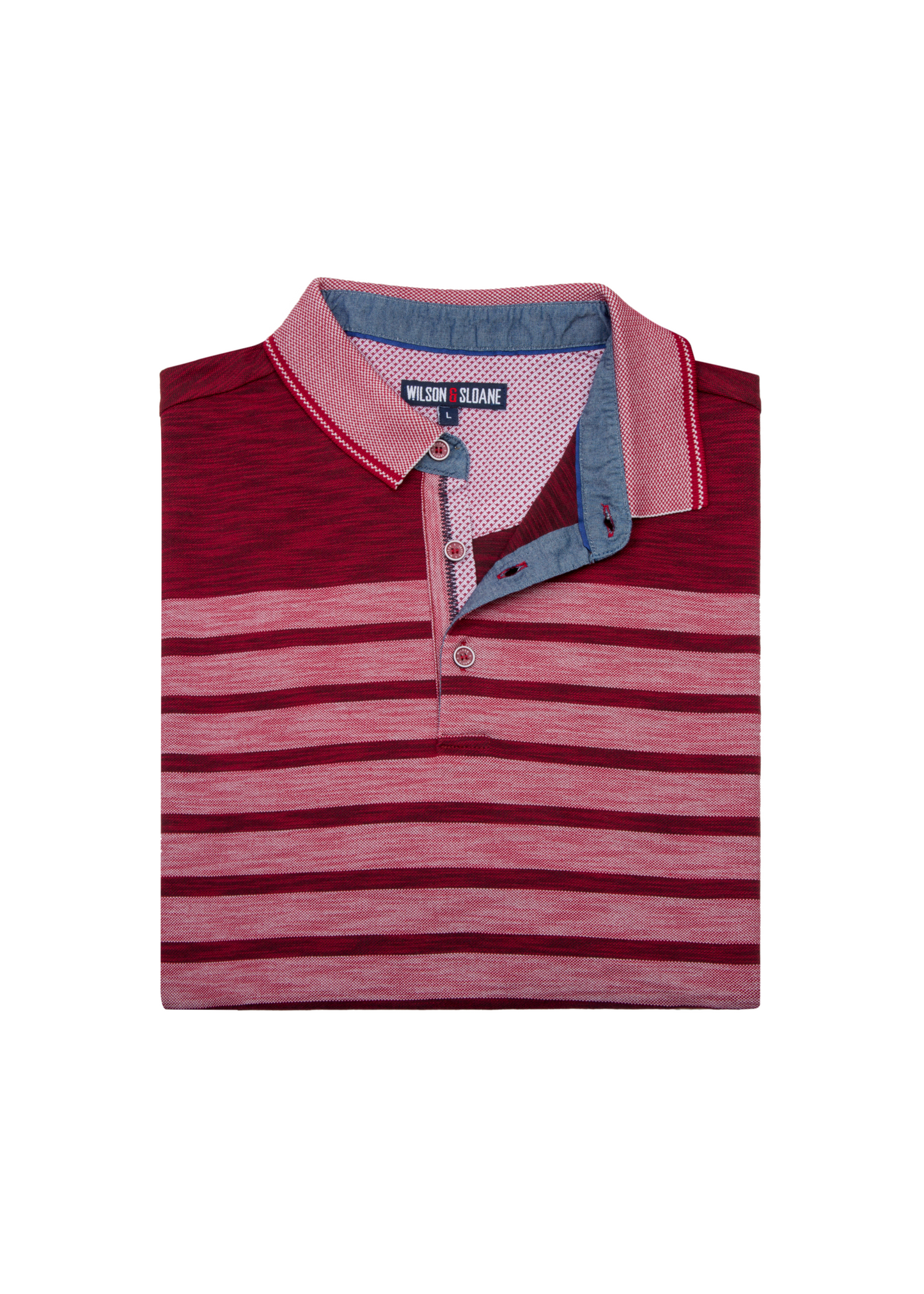 Men's Bordeaux Red Brace Polo Shirt