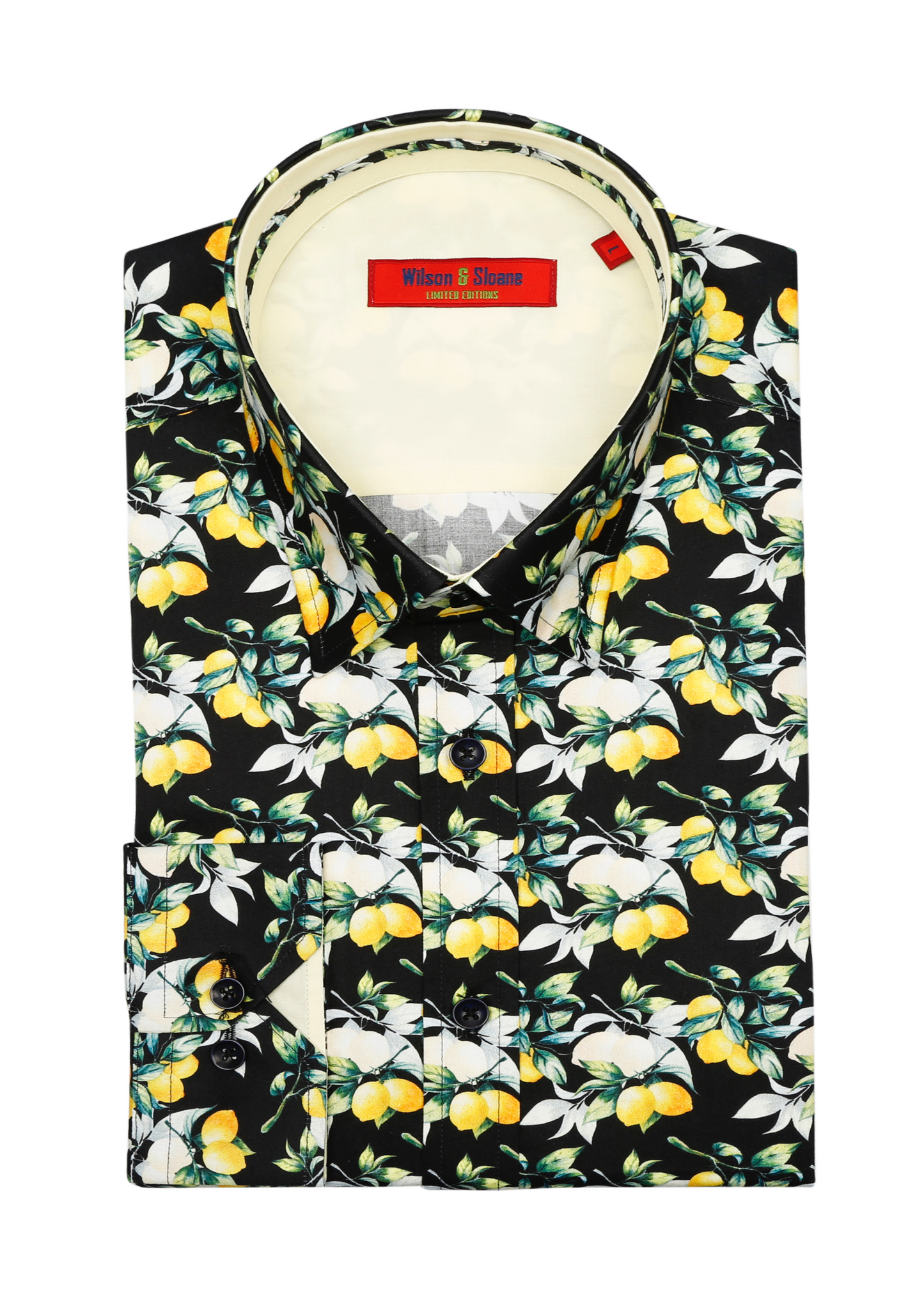 Lemon Print Shirt Mens
