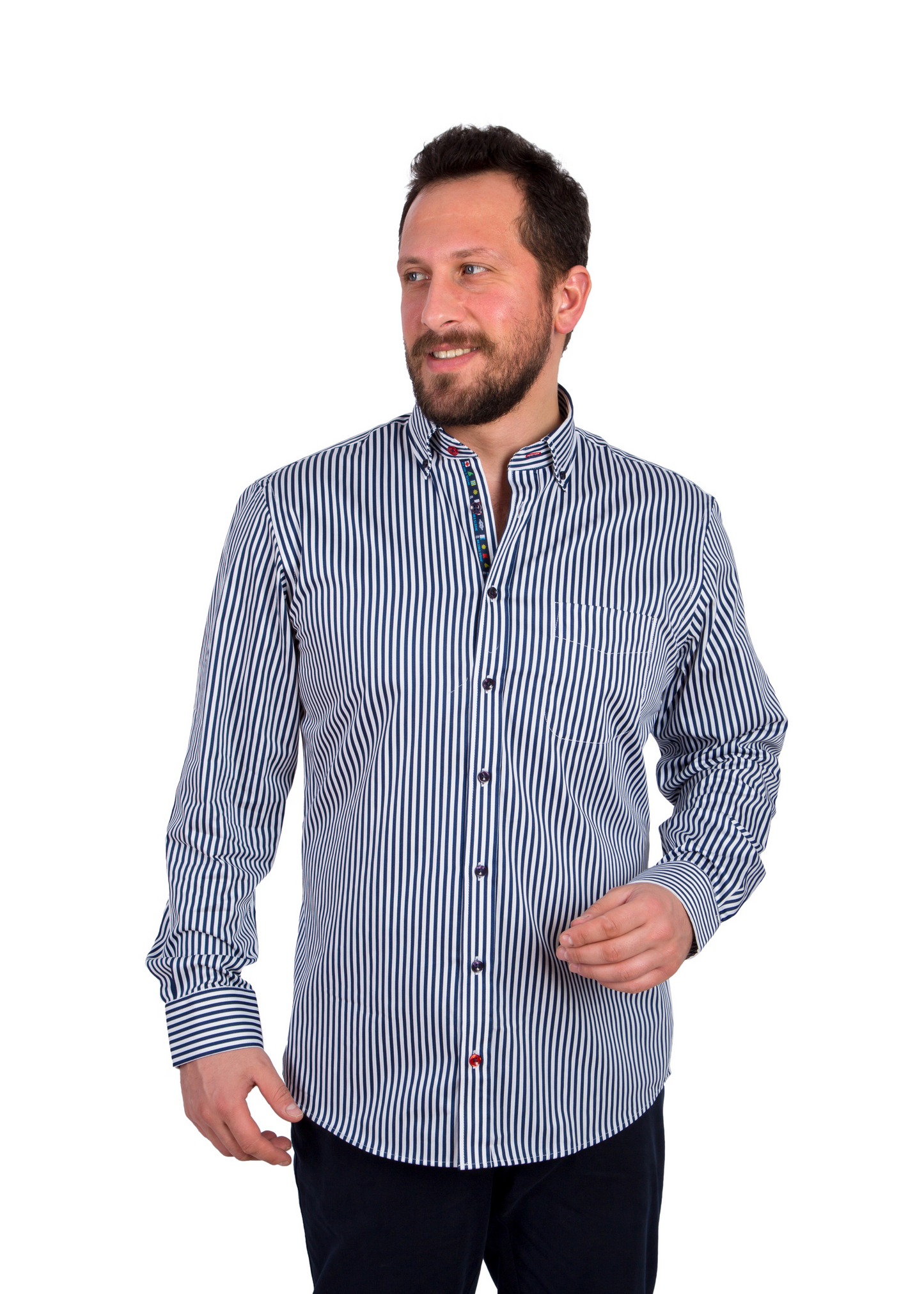 Blue Striped Shirt | Navy Bengal