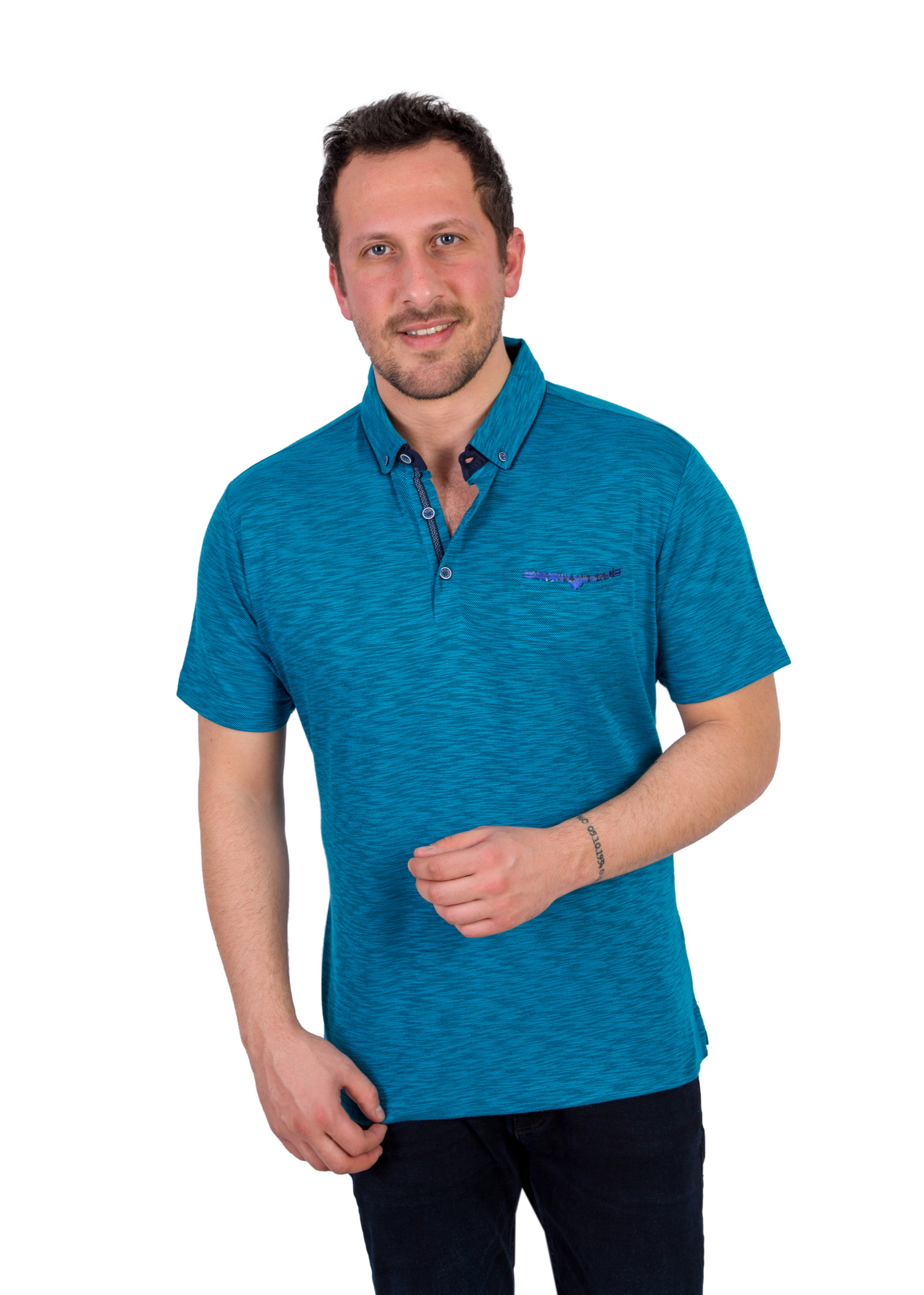 Men's Turquoise Quebec Polo Shirt