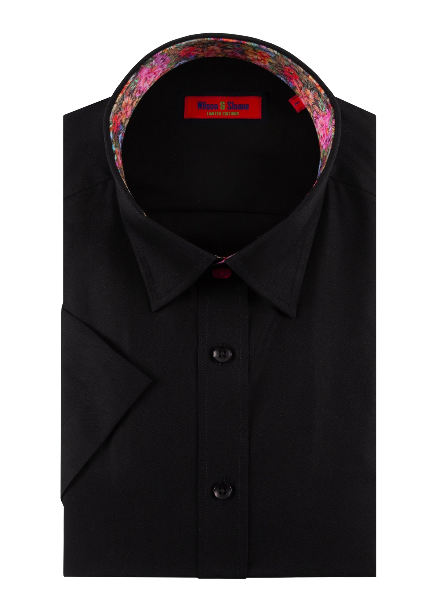 High Quality Men's Black Shirt with Lining Detail