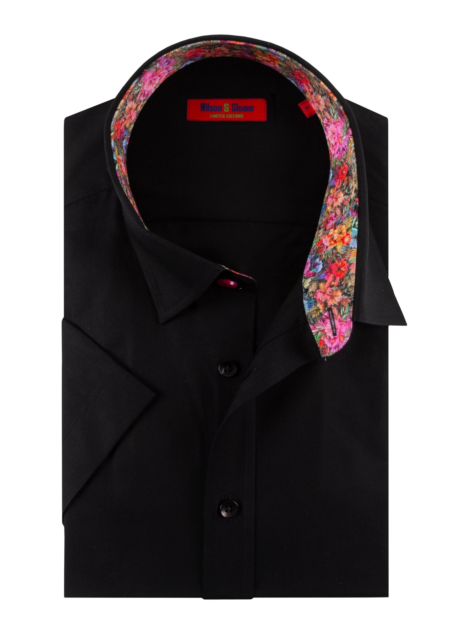 High Quality Men's Black Shirt with Lining Detail