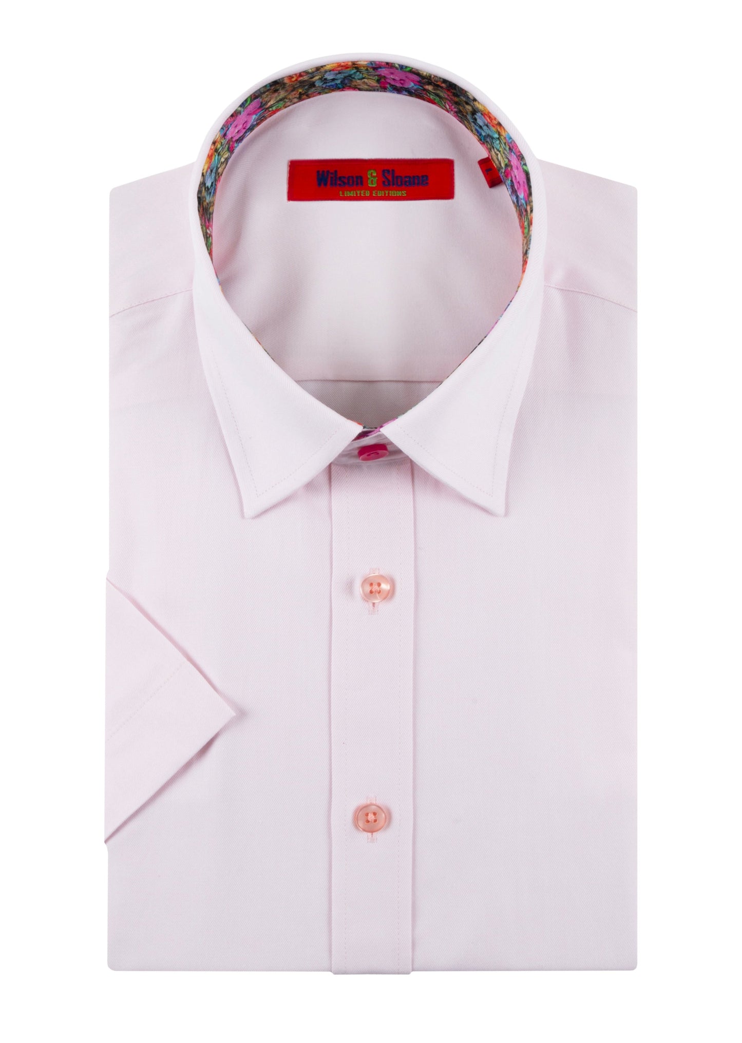 High Quality Men's Pink Shirt with Lining Detail