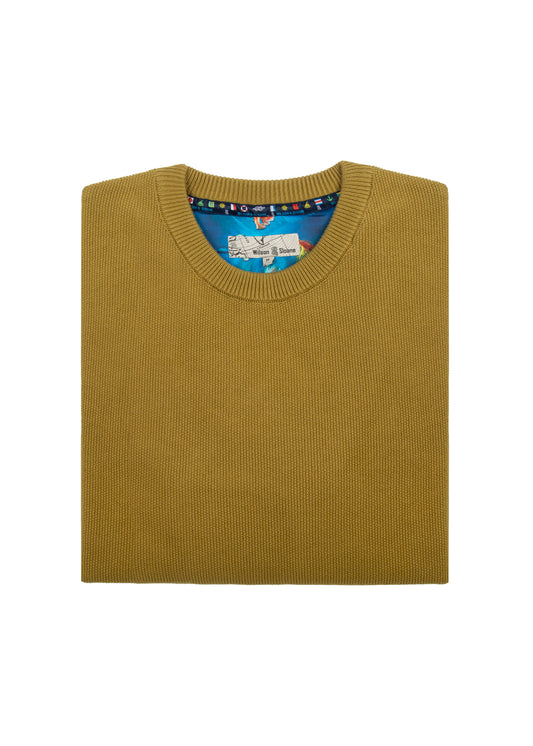 Khaki Hitch Crew Neck Jumper