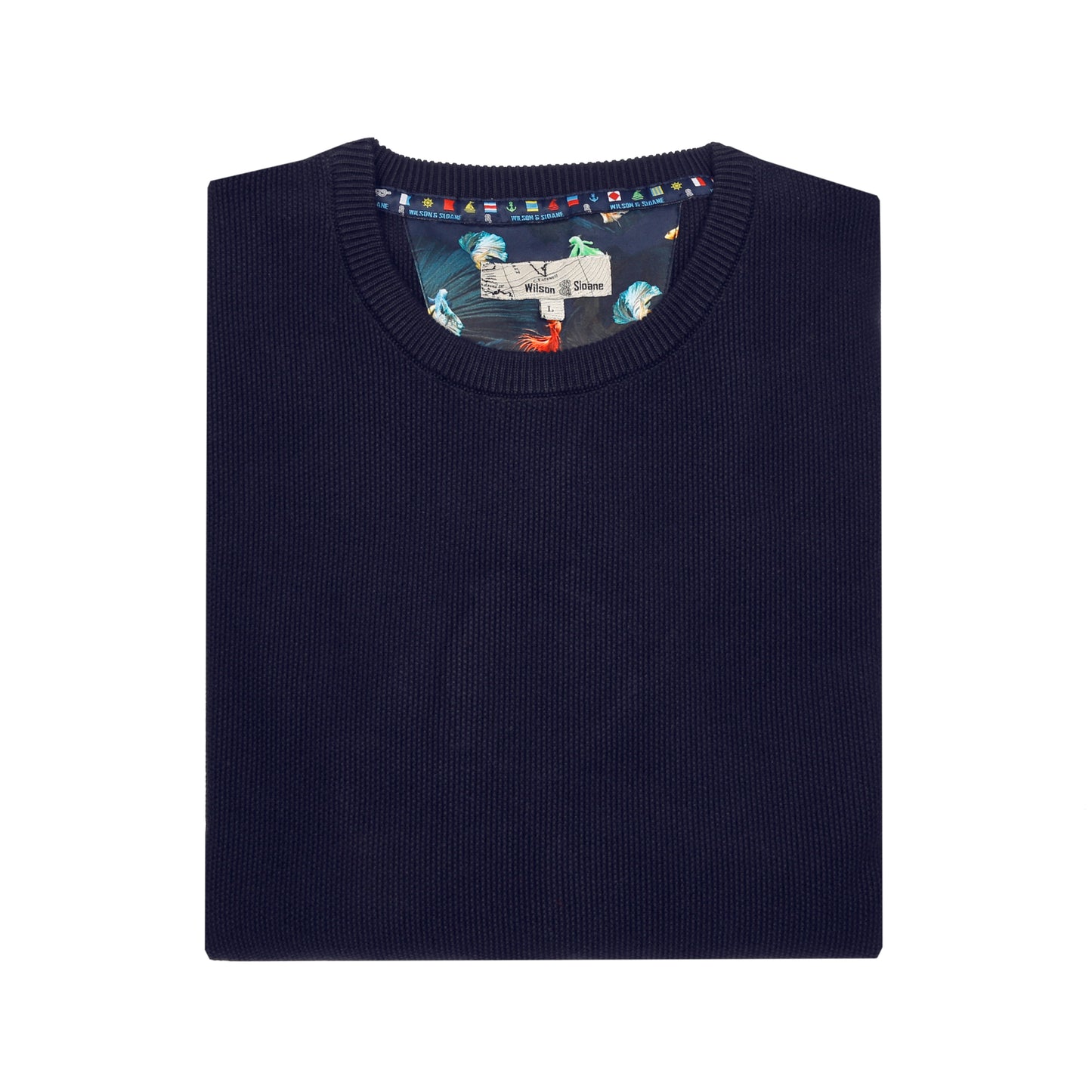 Navy Hitch Crew Neck Jumper