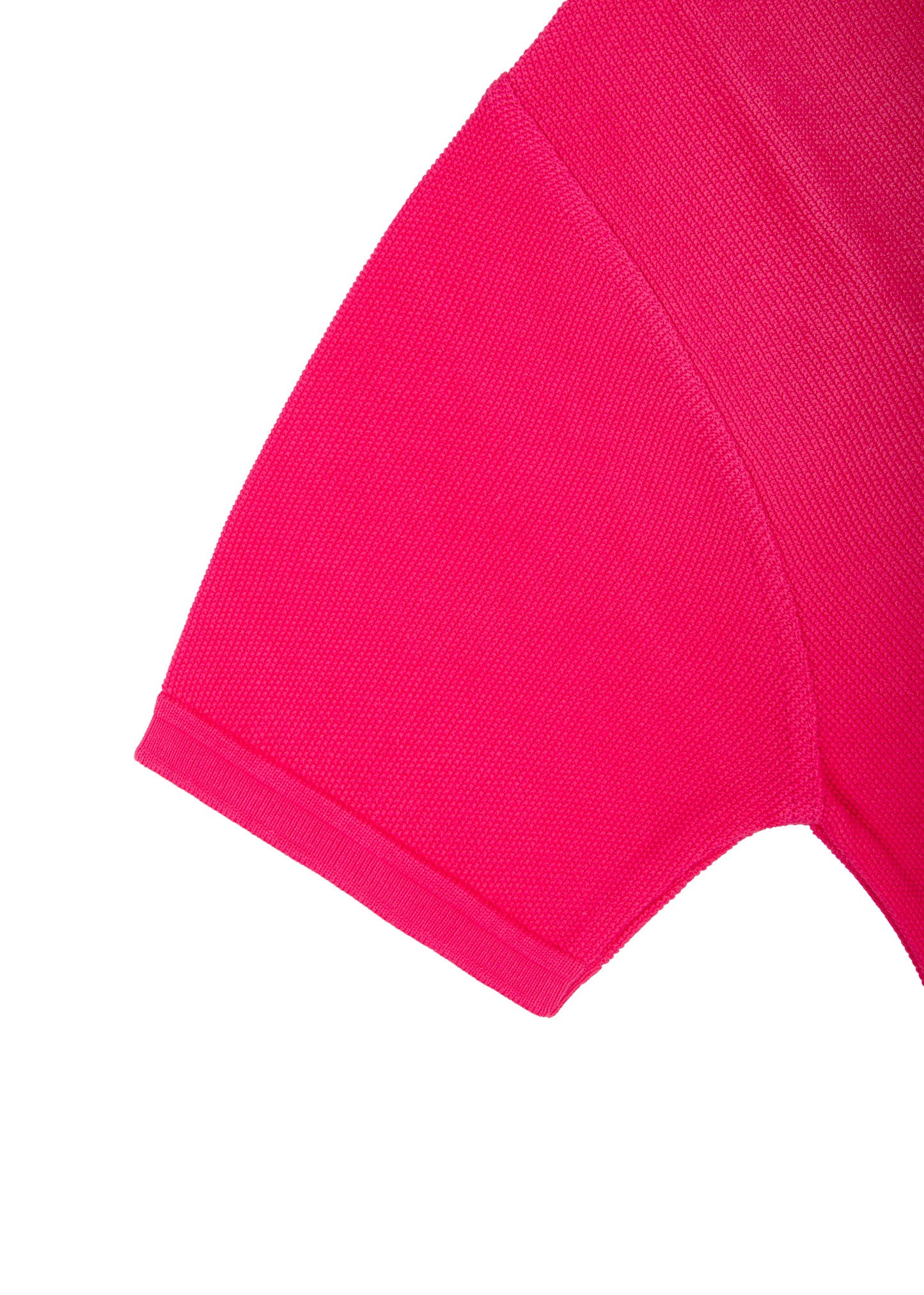 Fuchsia Hitch Polo Neck Quarter-Zip Short Sleeve Top