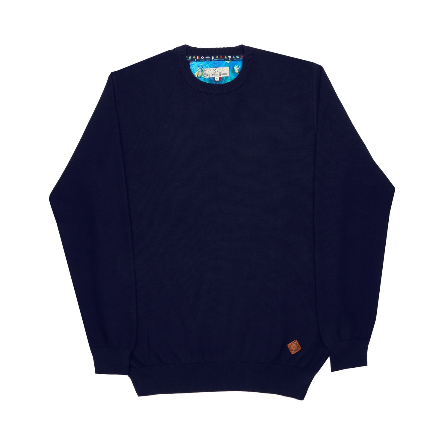 Navy Fairway Crew Neck Jumper