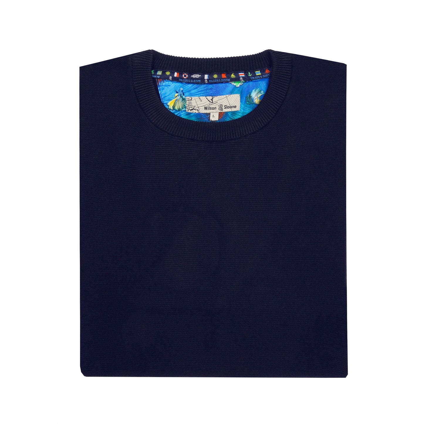 Navy Fairway Crew Neck Jumper