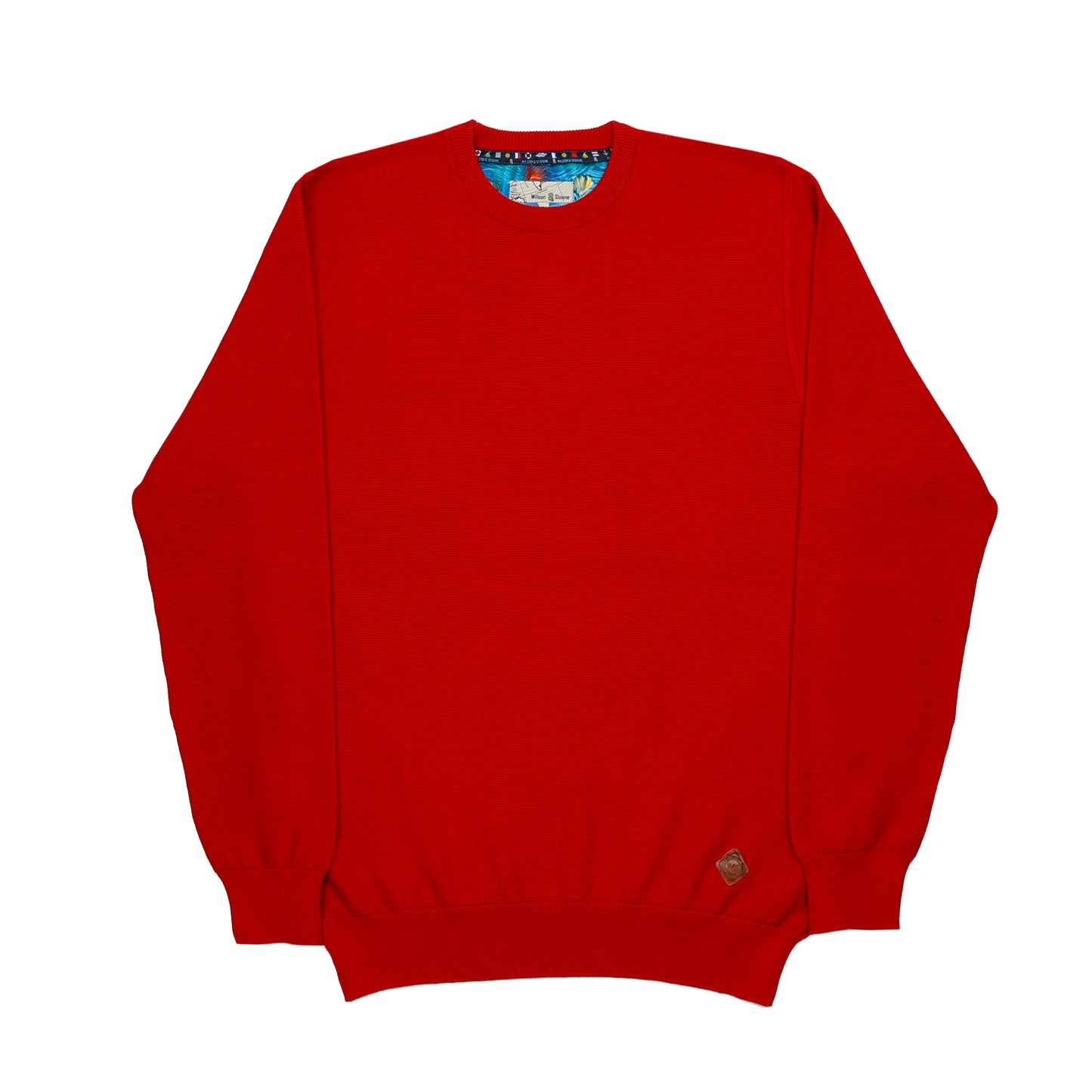 Red Fairway Crew Neck Jumper