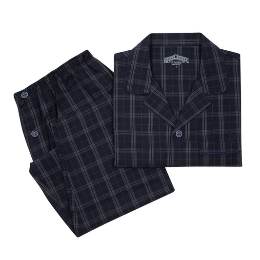 Men's Grey Check Pyjama Set