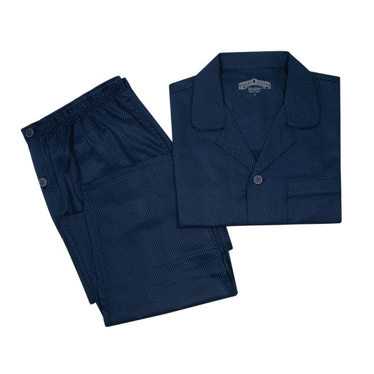 Men's Navy Polka Dot Pyjama Set