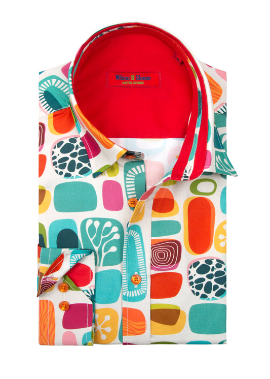 Vintage Abstract Print Shirt