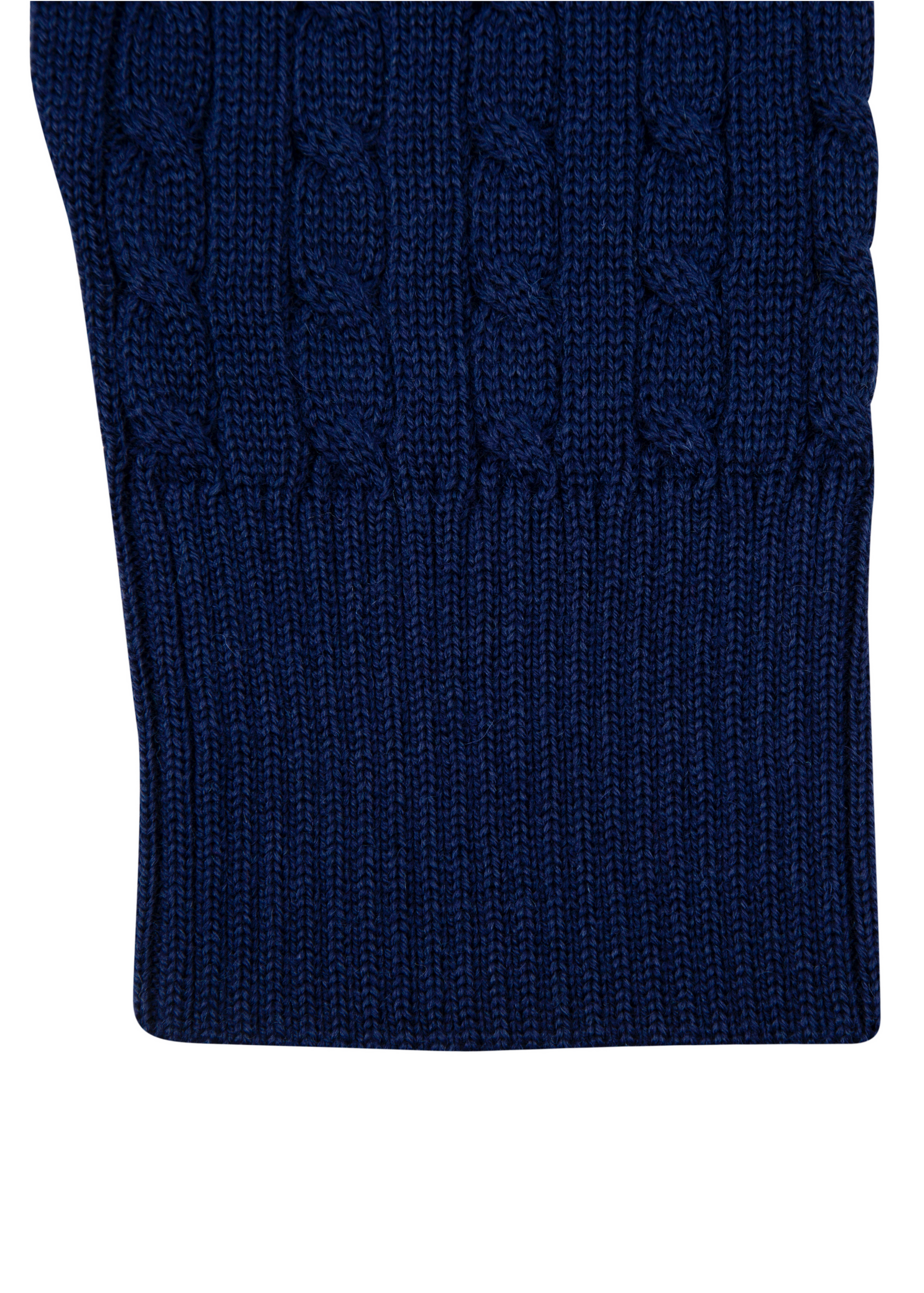 Men's Ink Blue Mildura Wool Cable Knit Crew Neck Jumper – Wilson